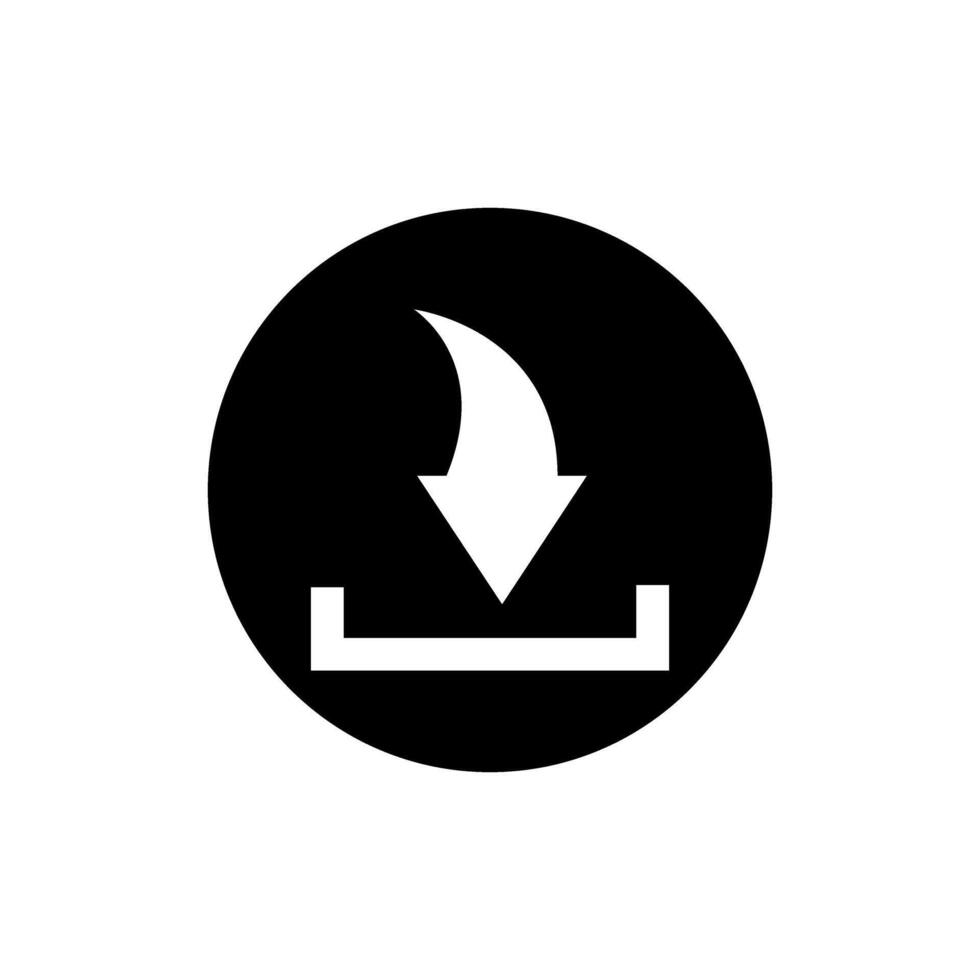 Download icon. interface illustration sign. load symbol. upload logo or mark. vector