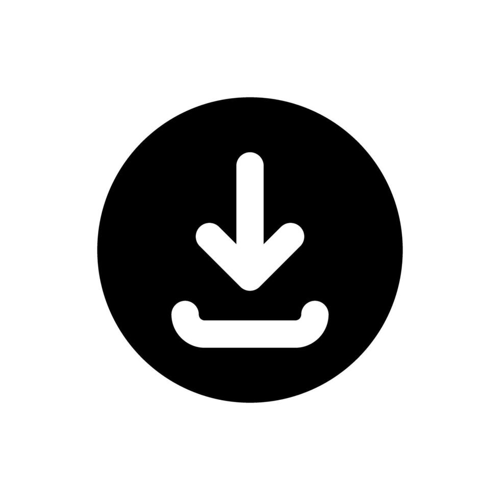 Download icon. interface illustration sign. load symbol. upload logo or mark. vector