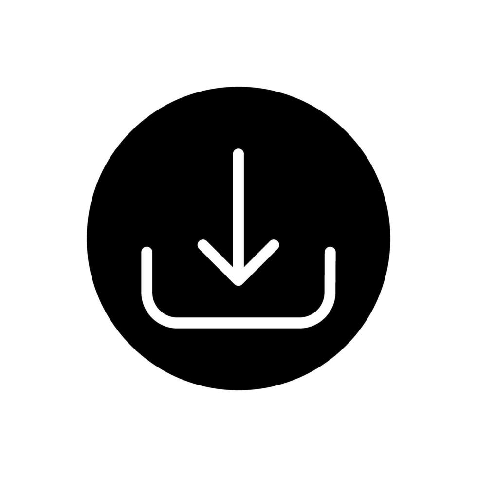Download icon. interface illustration sign. load symbol. upload logo or mark. vector
