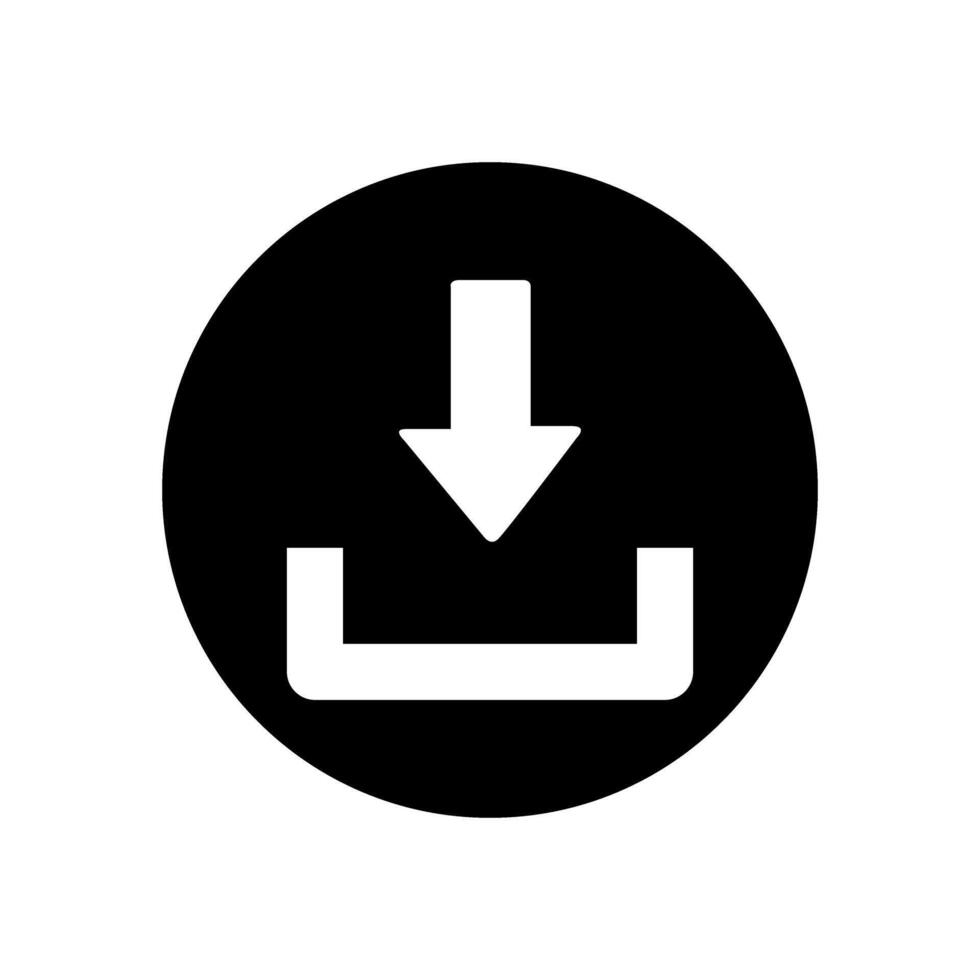 Download icon. interface illustration sign. load symbol. upload logo or mark. vector