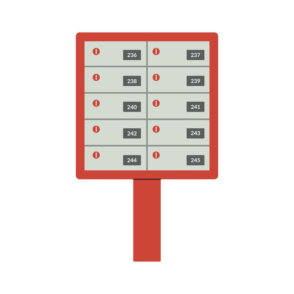 Mailboxes. Letter boxes for communication, traditional english mailing service. White isolated background. . vector
