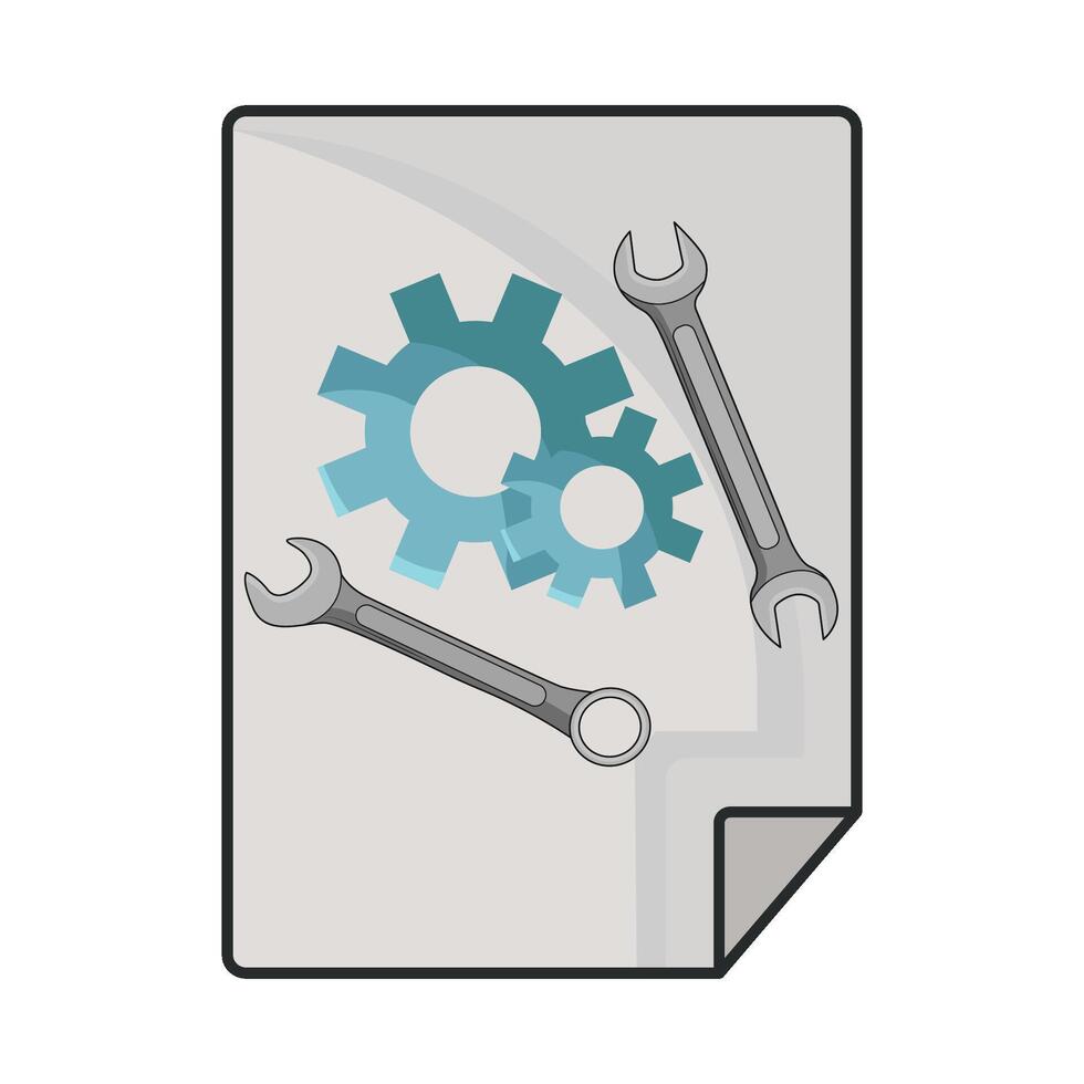 illustration of file setting vector