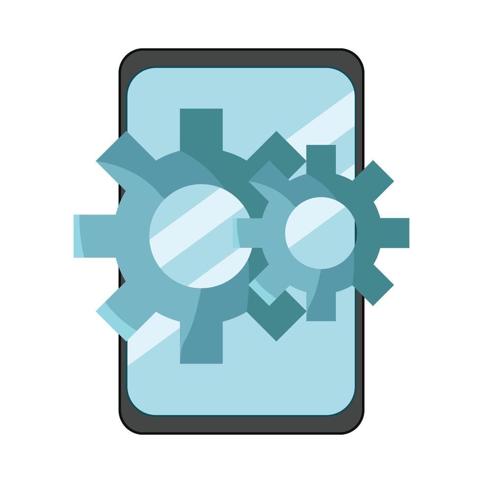 illustration of phone setting vector