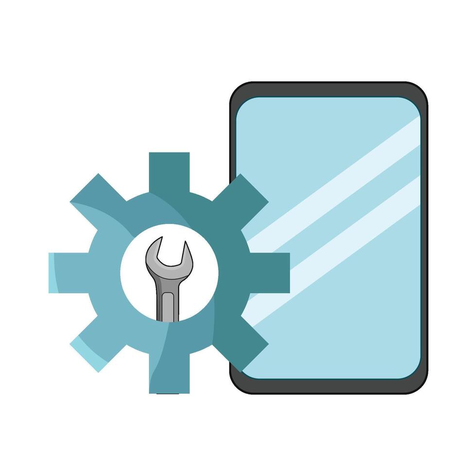 illustration of phone setting vector