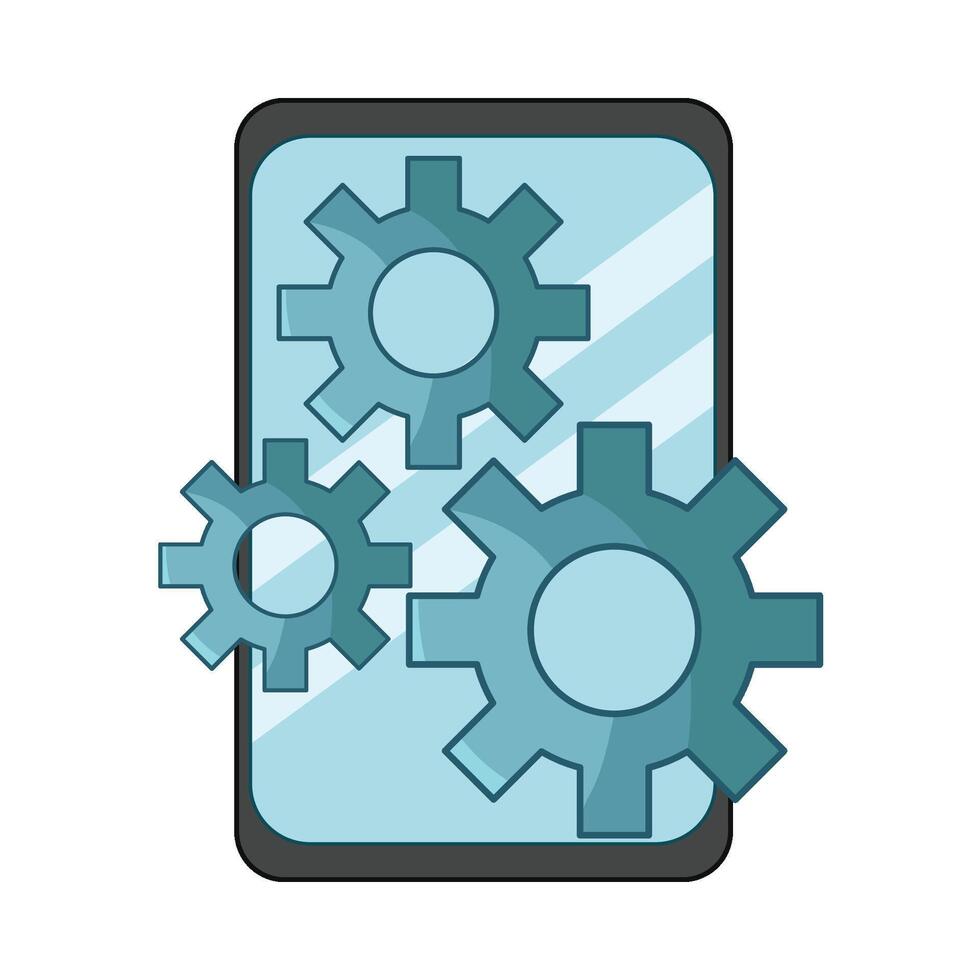illustration of phone setting vector