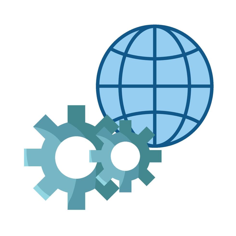 illustration of internet setting vector