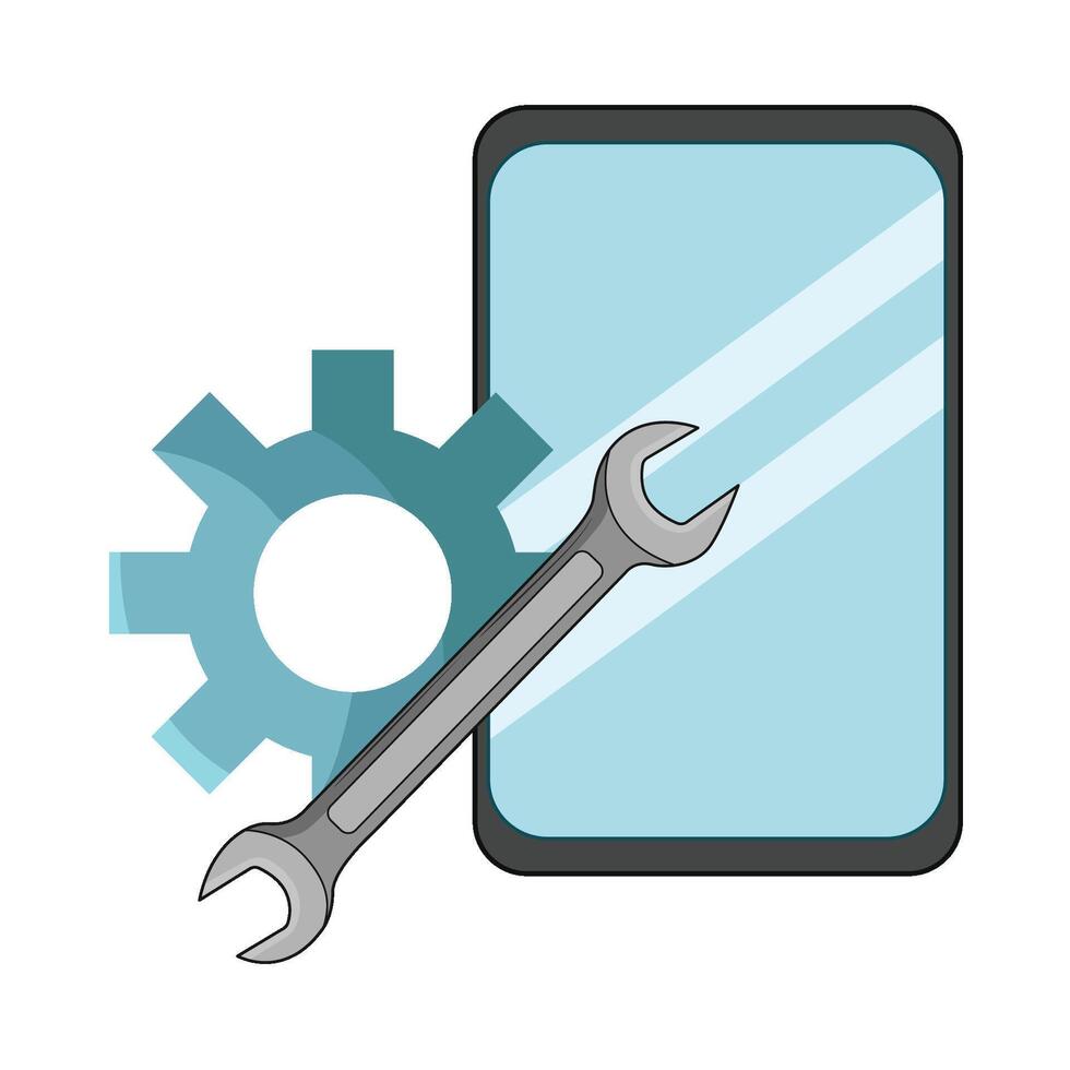 illustration of phone setting vector