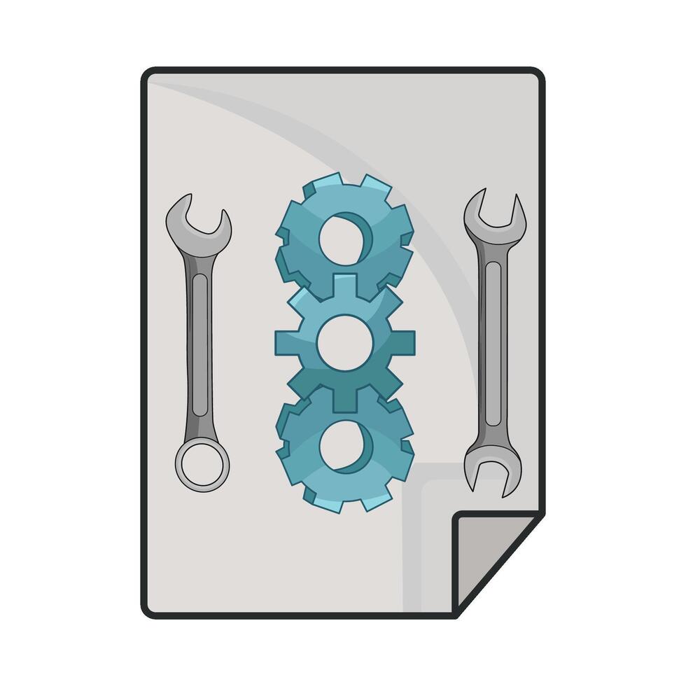 illustration of file setting vector