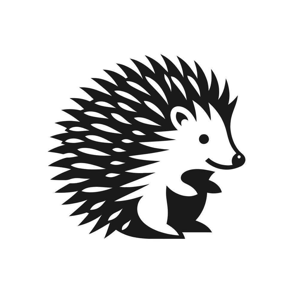 Hedgehog Silhouette Icon logo vector