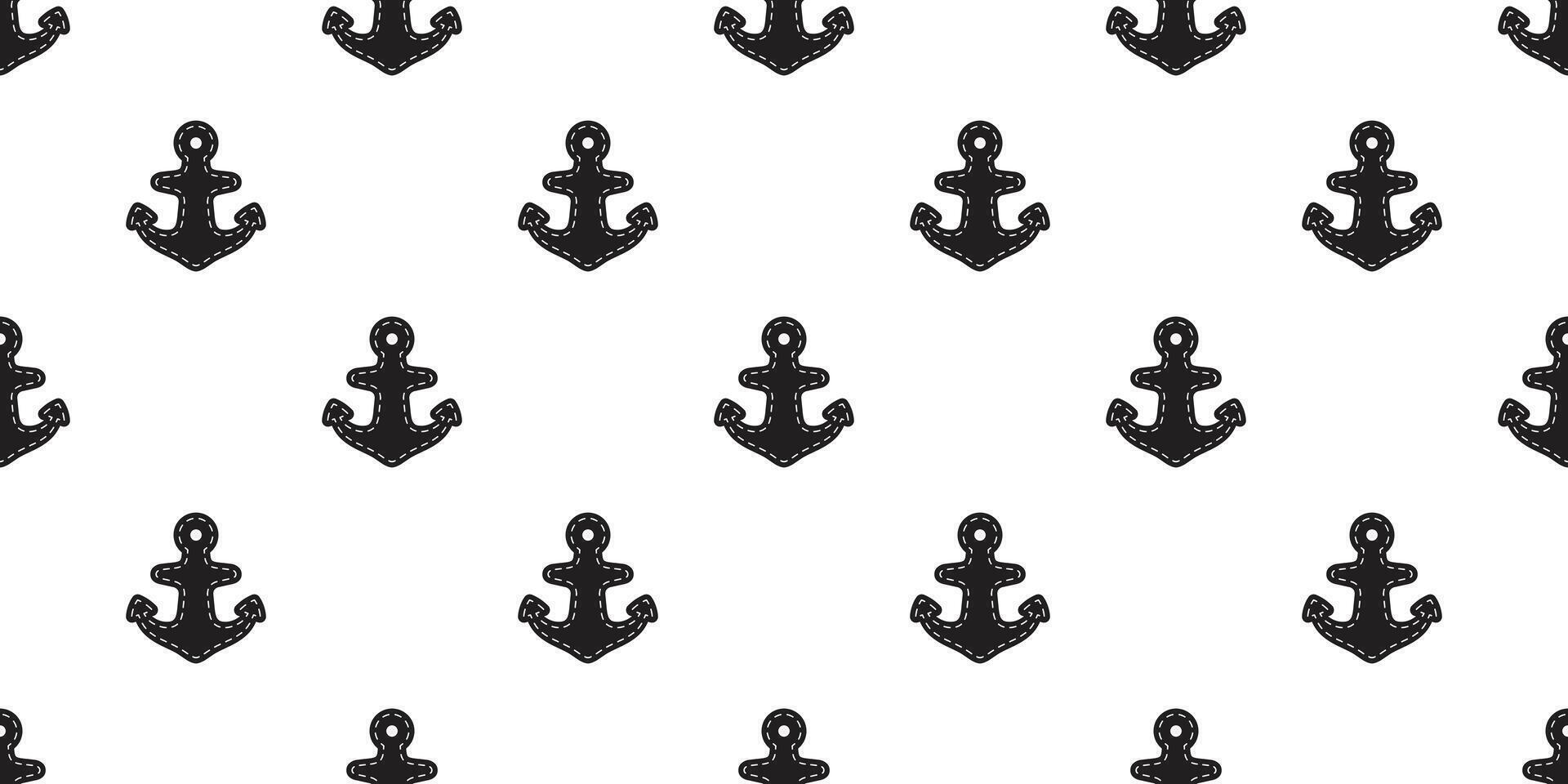 Anchor seamless pattern boat dash line helm pirate maritime Nautical scarf isolated ocean sea repeat wallpaper tile background illustration design vector