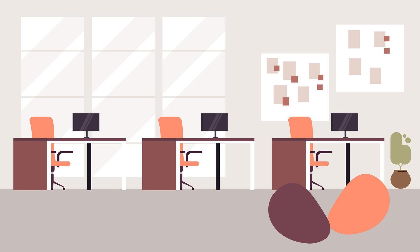 Creative workplace modern for work illustration vector