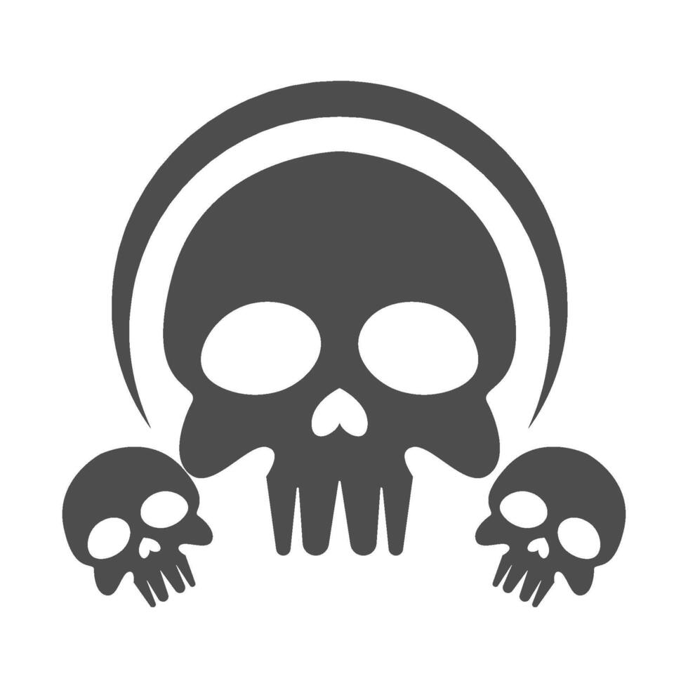 Skull logo icon design vector