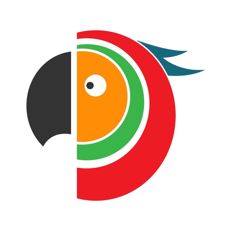 Parrot icon logo design vector