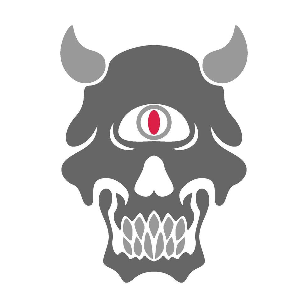 Skull logo icon design vector