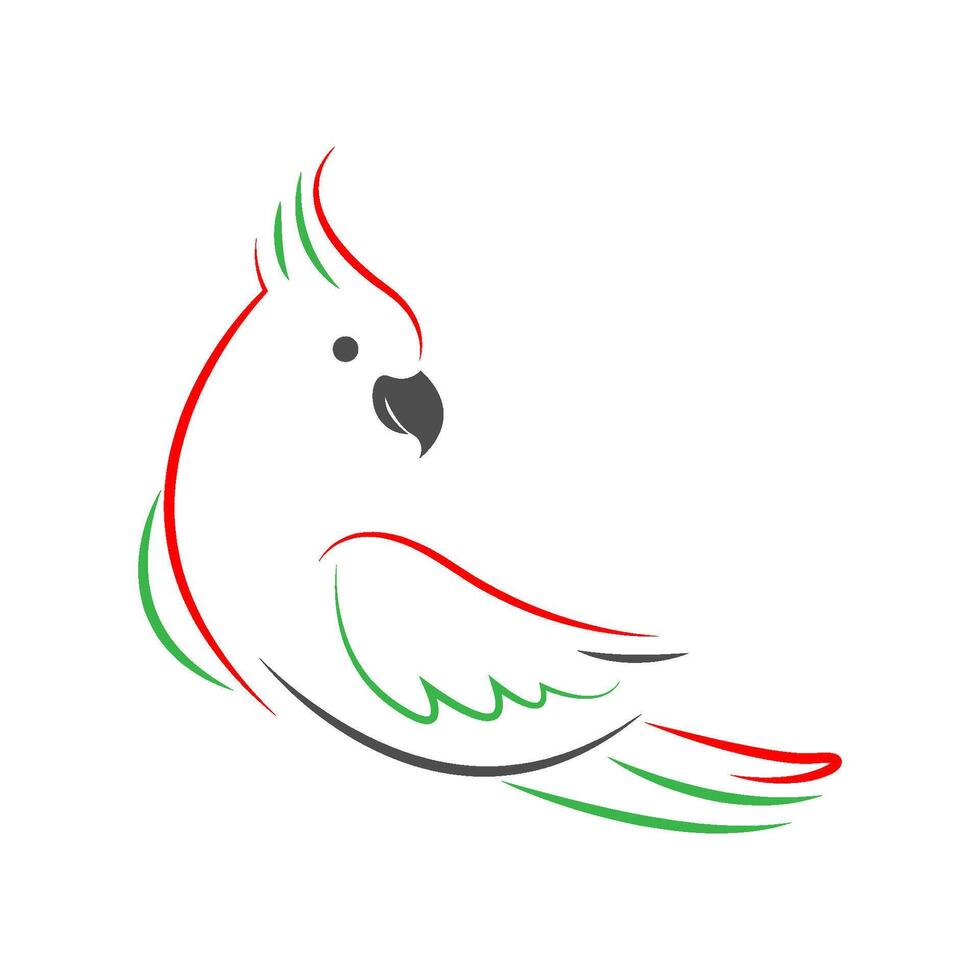 Parrot icon logo design vector