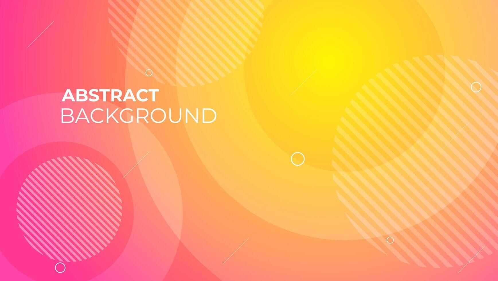 yellow and pink gradient background with geometric shapes composition vector