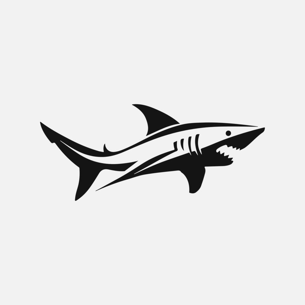 free vector shark logo icon.