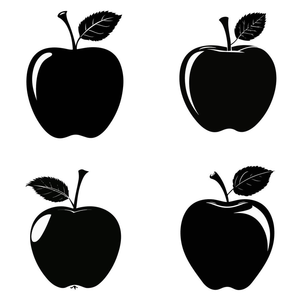 apple silhouette illustration art vector