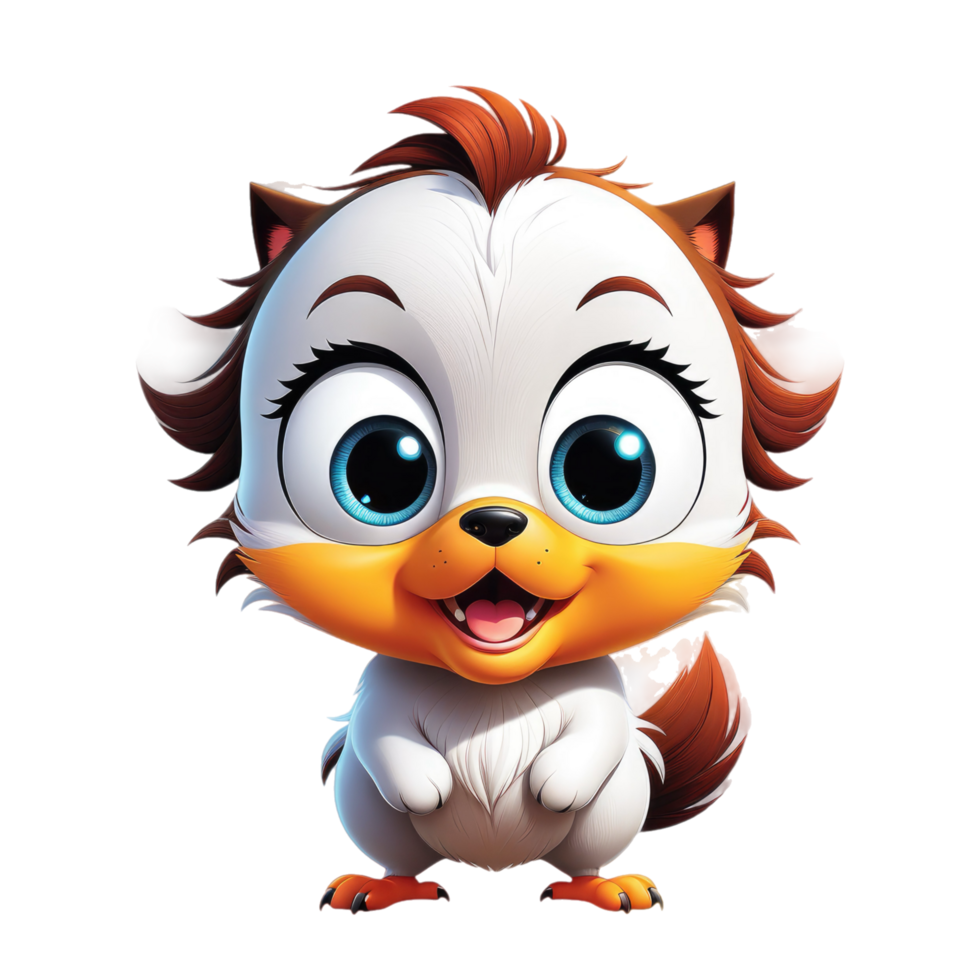 cute animal cartoon character illustration png