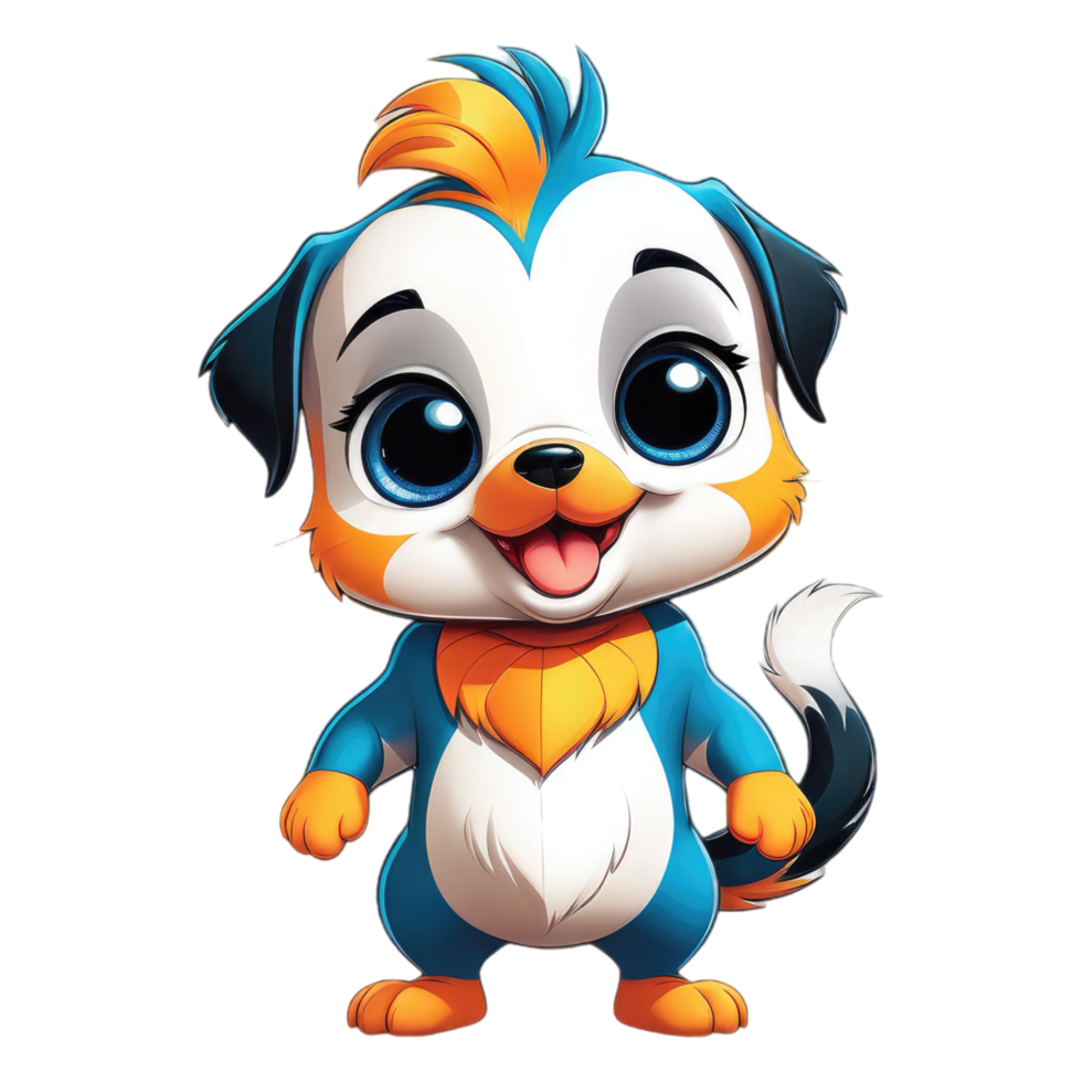 cute animal cartoon character illustration png