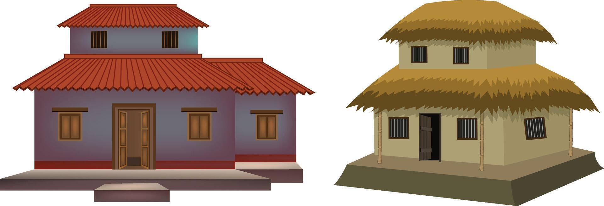 Amazing village Houses vector