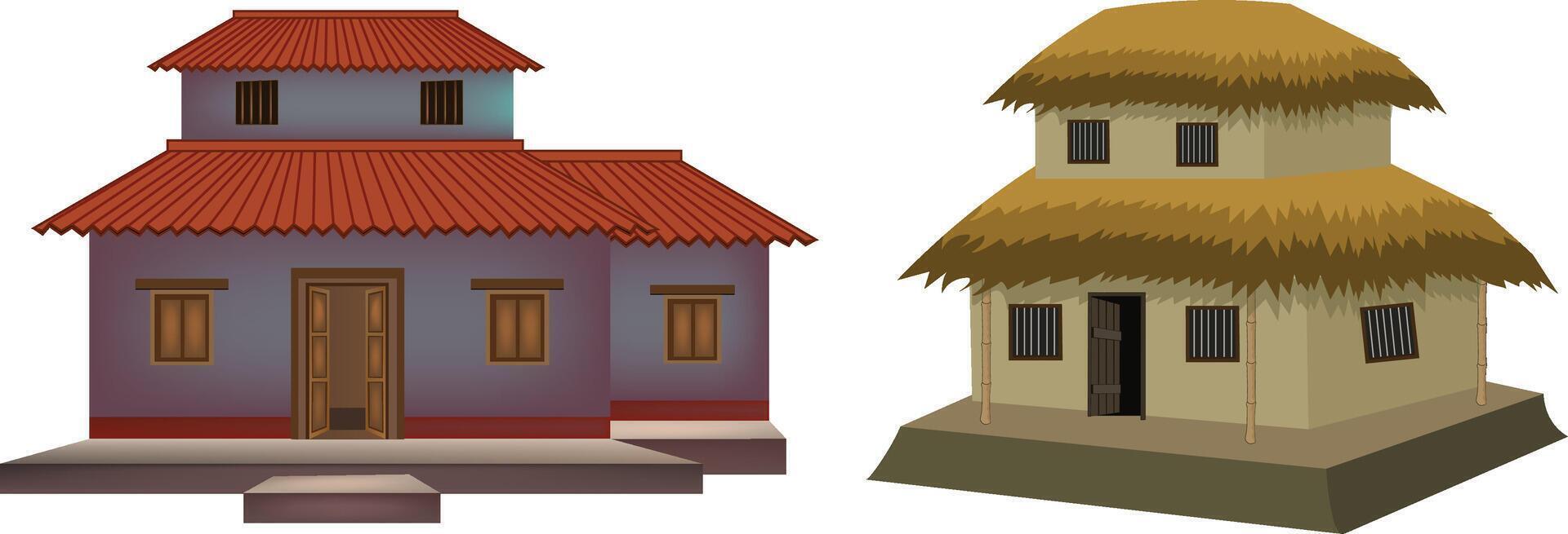 Amazing village Houses 44300208 Vector Art at Vecteezy