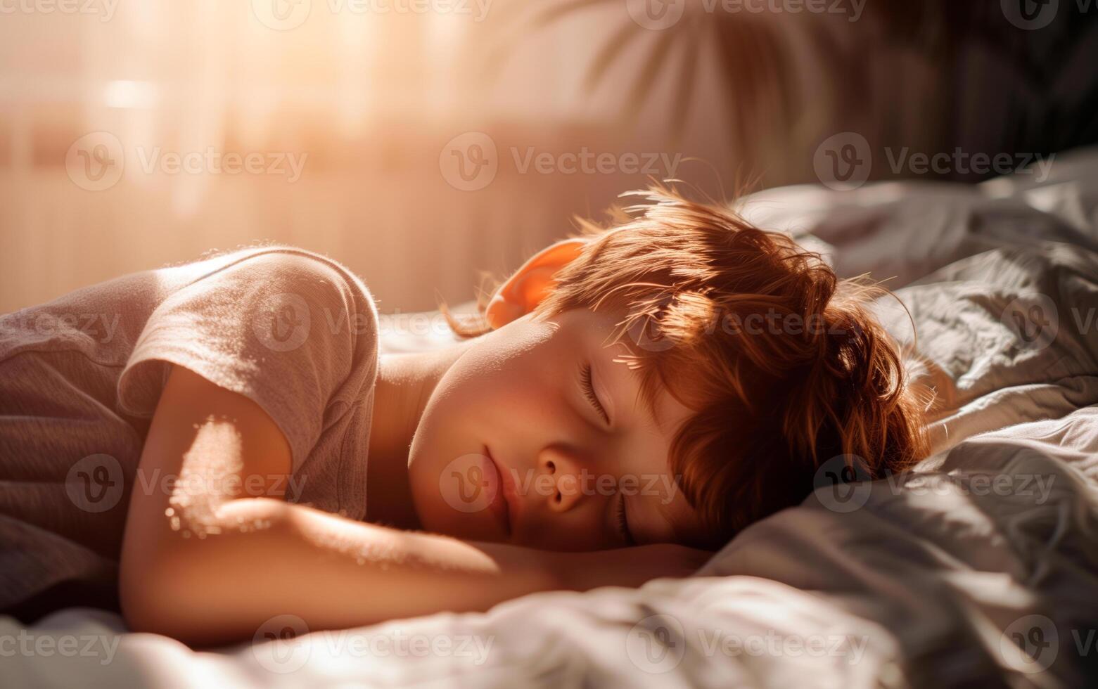 Adorable little boy sleeping. photo