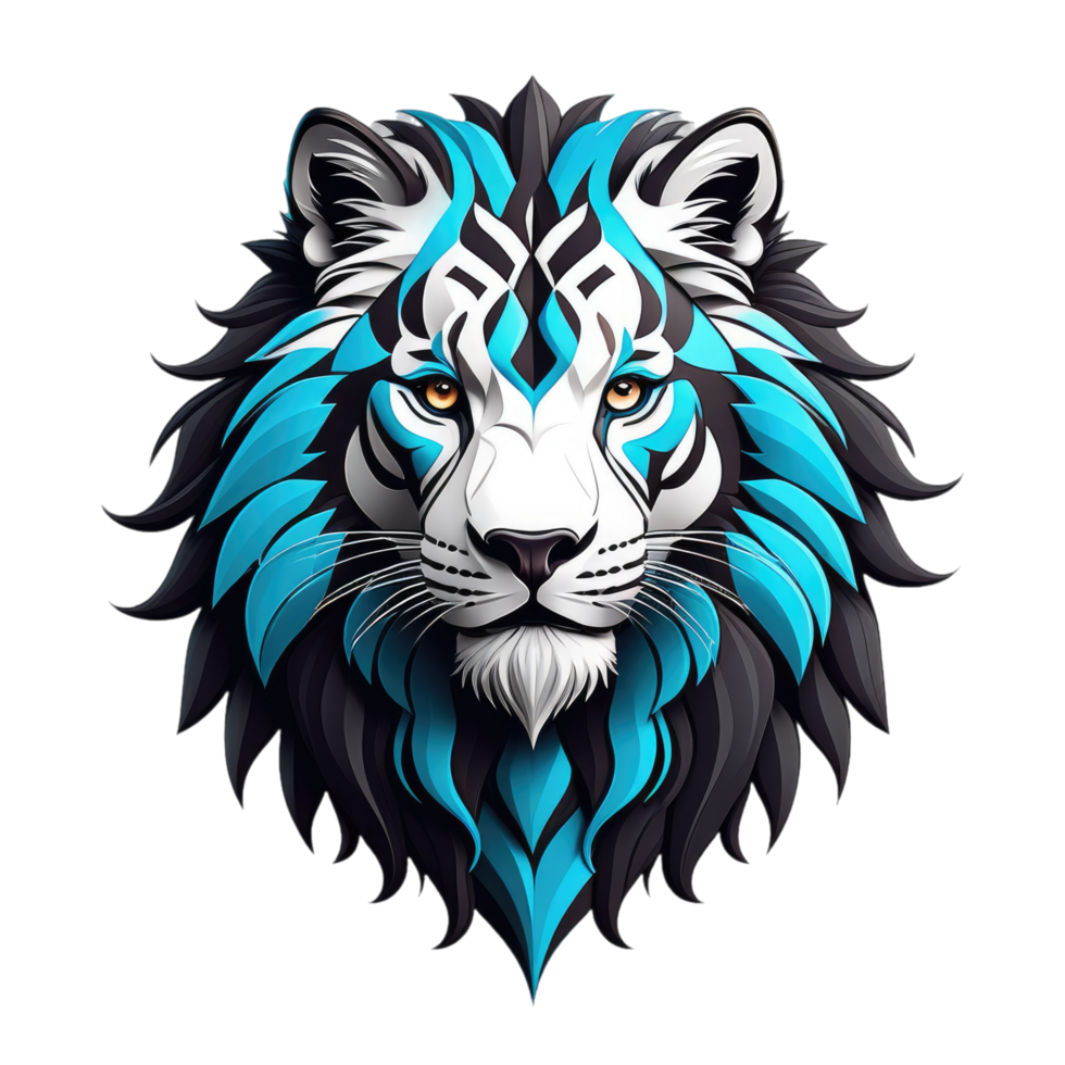 Lion tête logo mascotte png