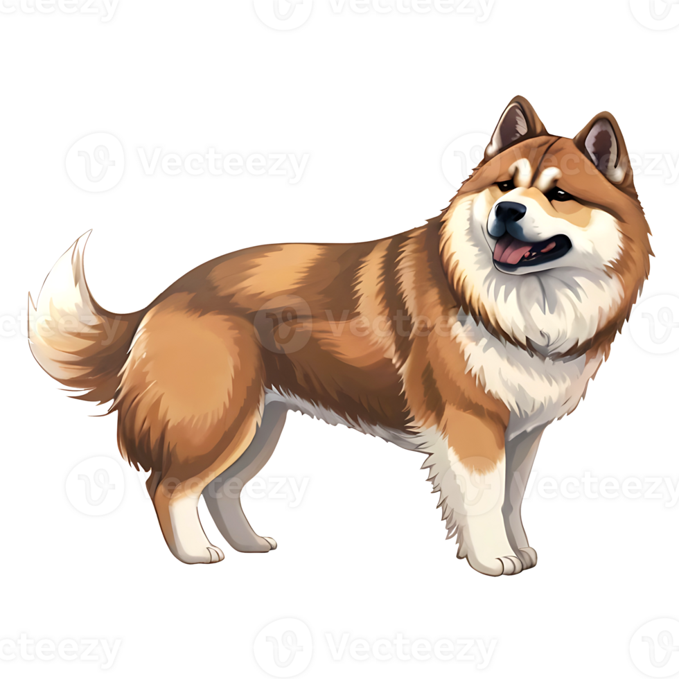 Akita Shepherd Dog Sticker design png