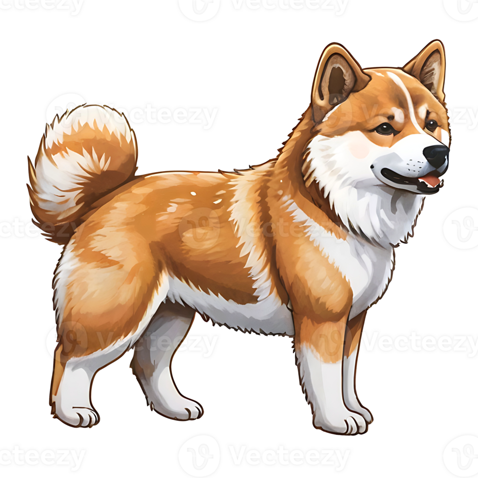 Akita Shepherd Dog Logo design png