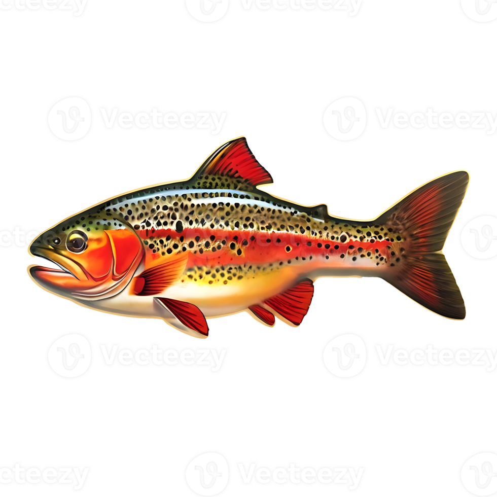 Trout fish logo design png