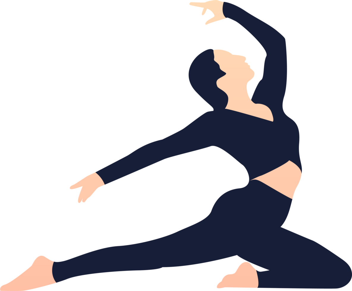 silueta de pose de yoga png