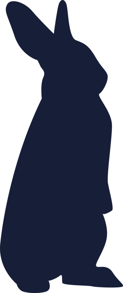 black rabbit silhouette png