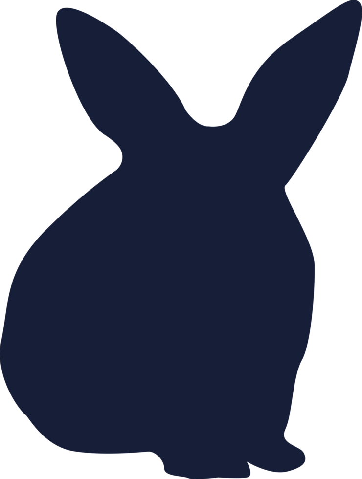 black rabbit silhouette png