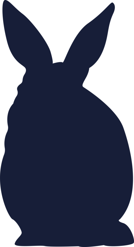 black rabbit silhouette png