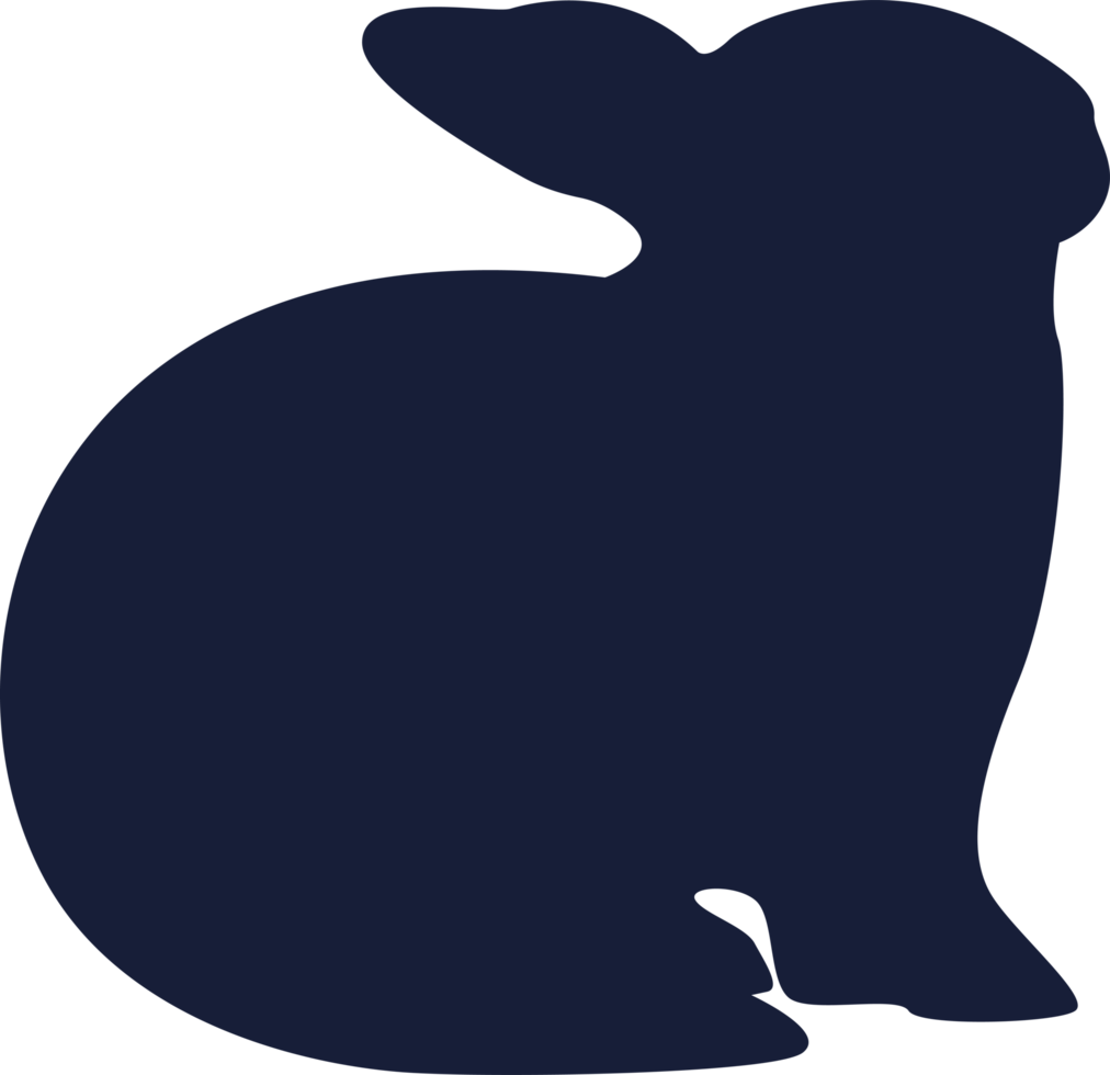 black rabbit silhouette png