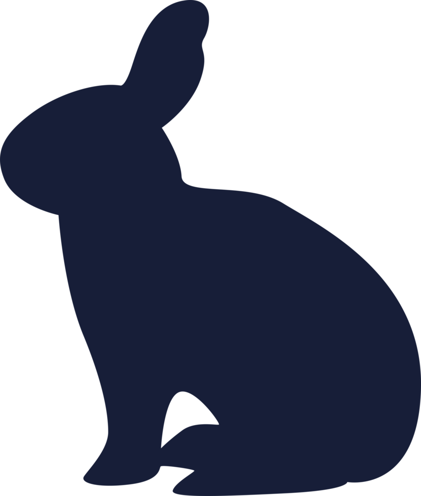 black rabbit silhouette png