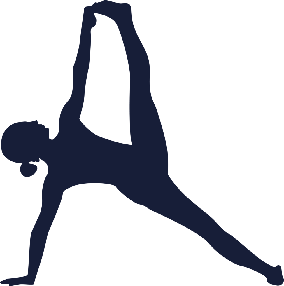 yogaställning silhuett png