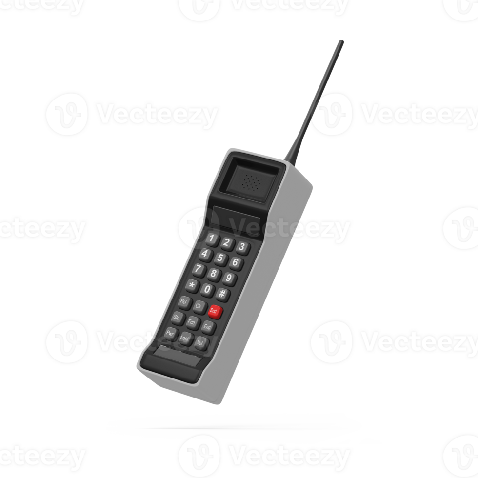 Old Cell Phone 3D Render png