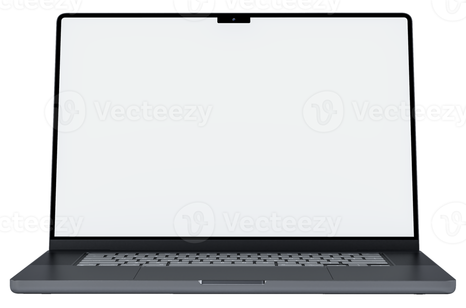 Realistic modern laptop mockup with blank screen. Device concept for for presentation branding identity global business or Showcase your apps, websites and other digital projects. 3D rendering png