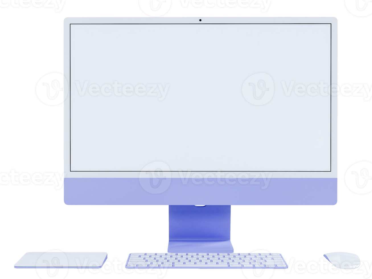 Realistic Monitor 24 inch computer monitor display mockup Template For presentation branding, corporate identity, advertising, branding business. 3D rendering png