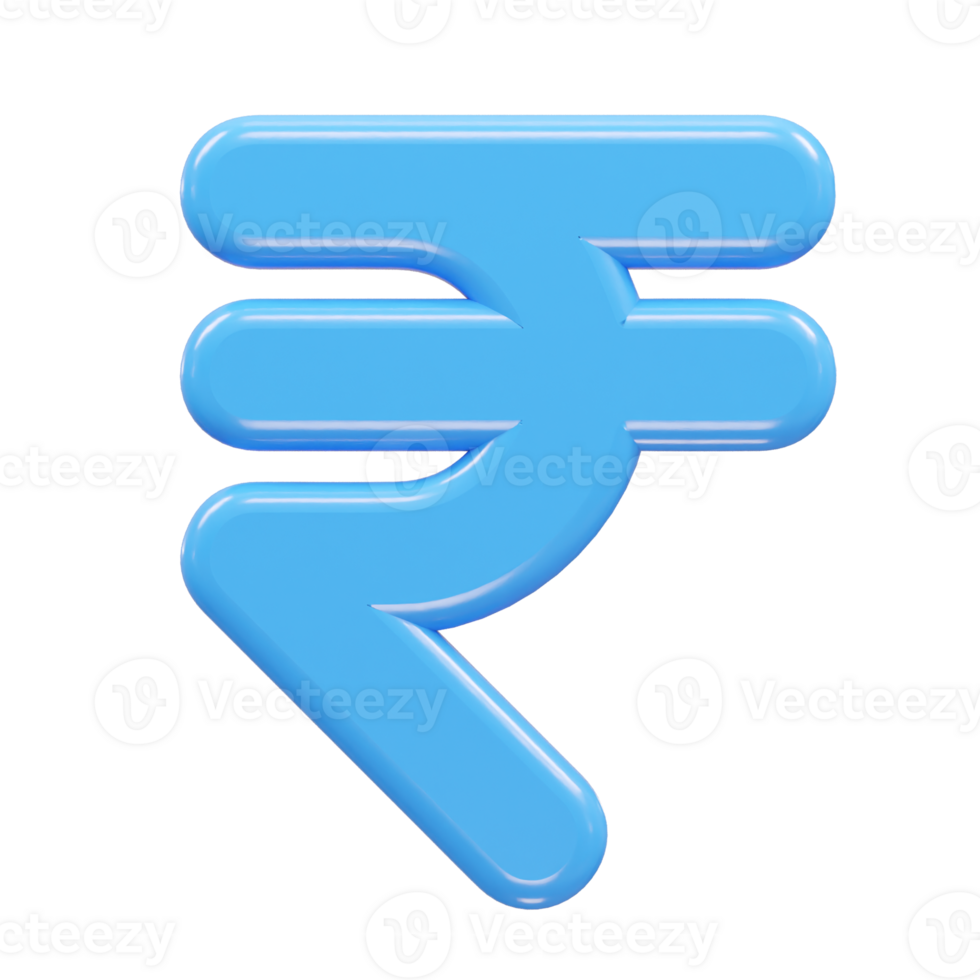 Rupee currency icon 3d rendering rupee icon illustration png