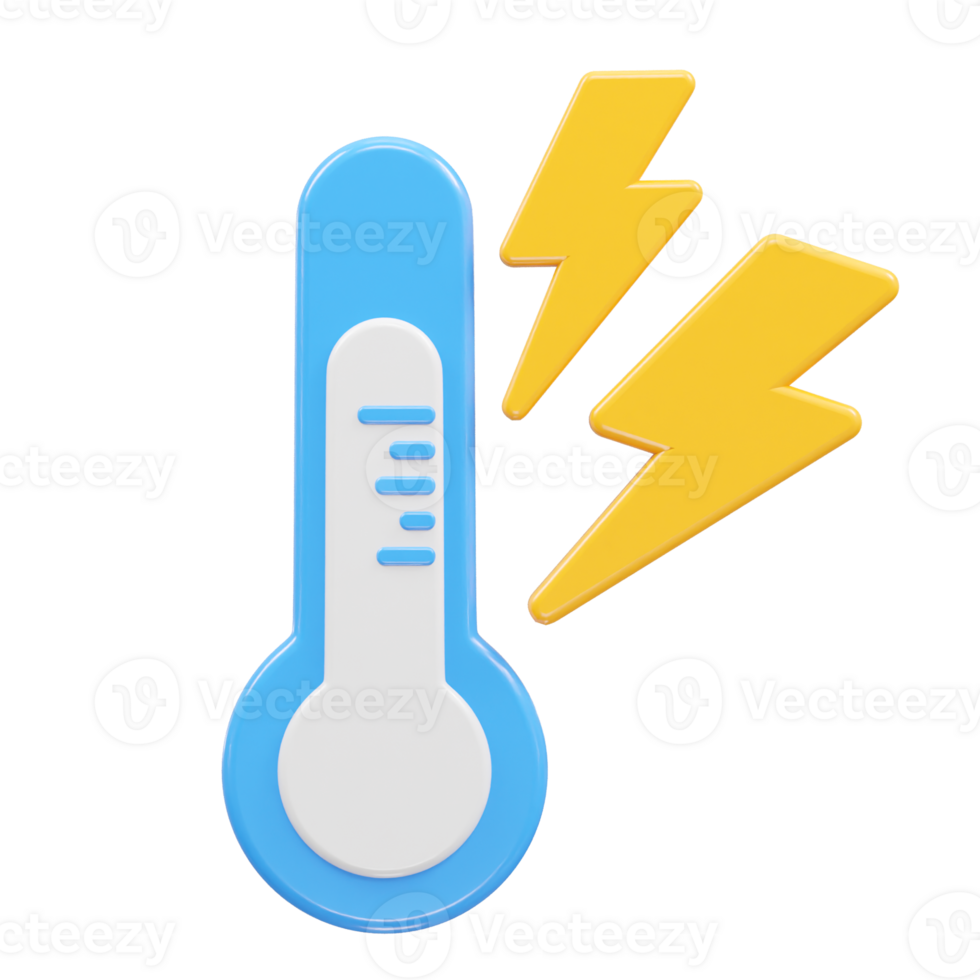 Temperature icon rendering 3d illustration element png