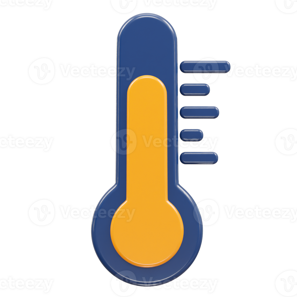 Temperature icon rendering 3d illustration element png