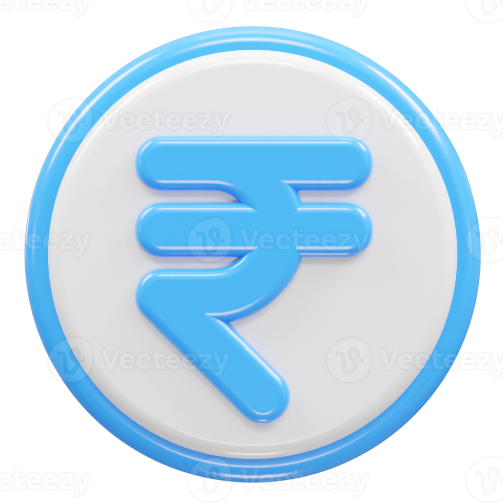 Rupee currency icon 3d rendering rupee icon illustration png