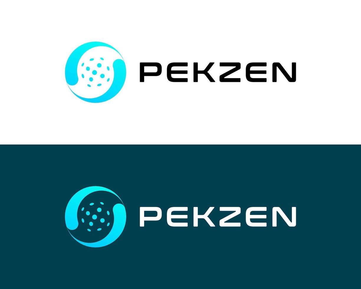 zen icono y pickleball deporte logo diseño. vector