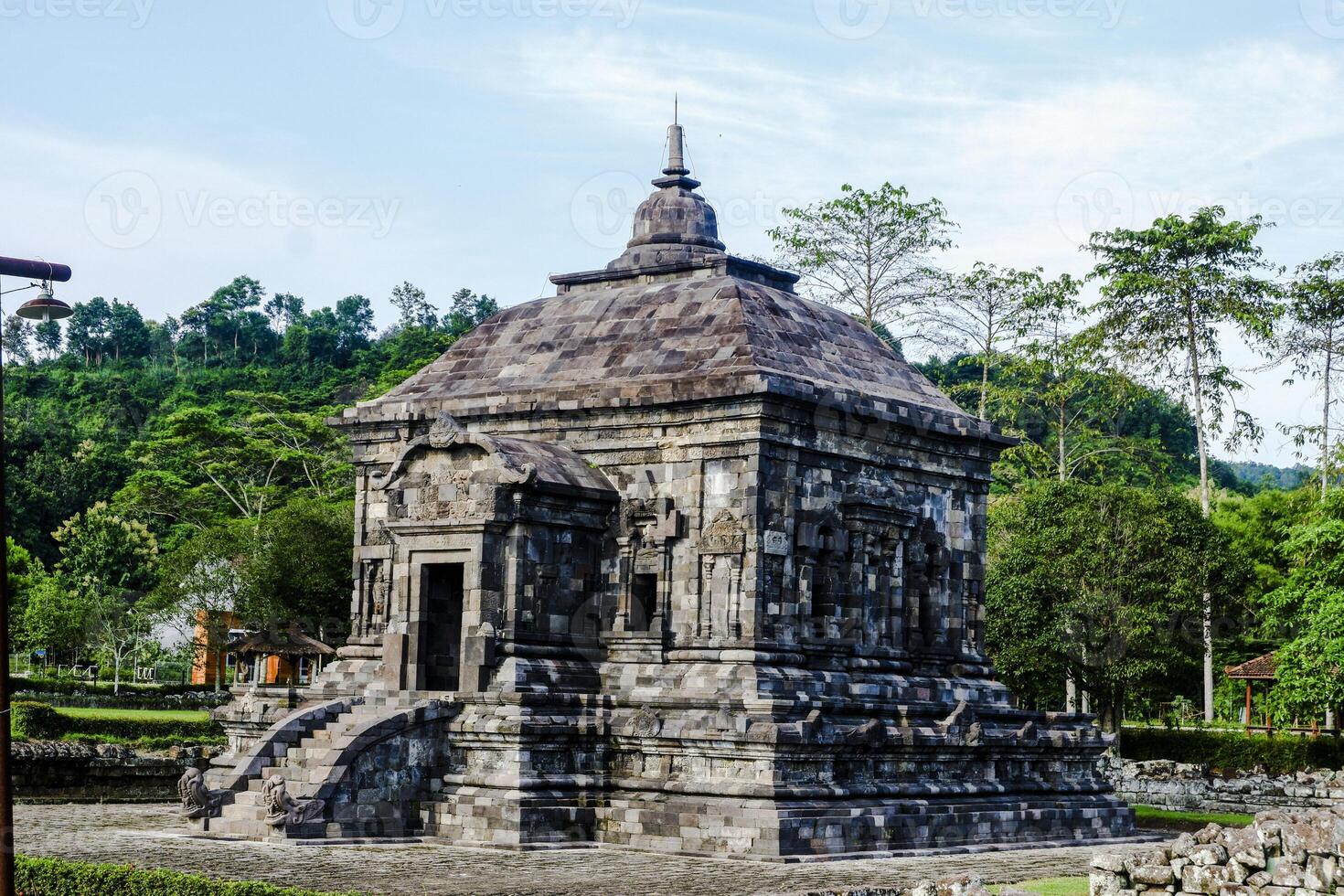 ancient temple in archaeological site in Indonesia photo