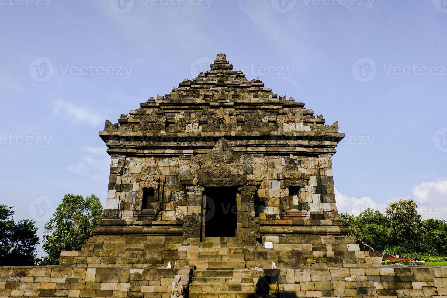 ancient temple in archaeological site in Indonesia photo