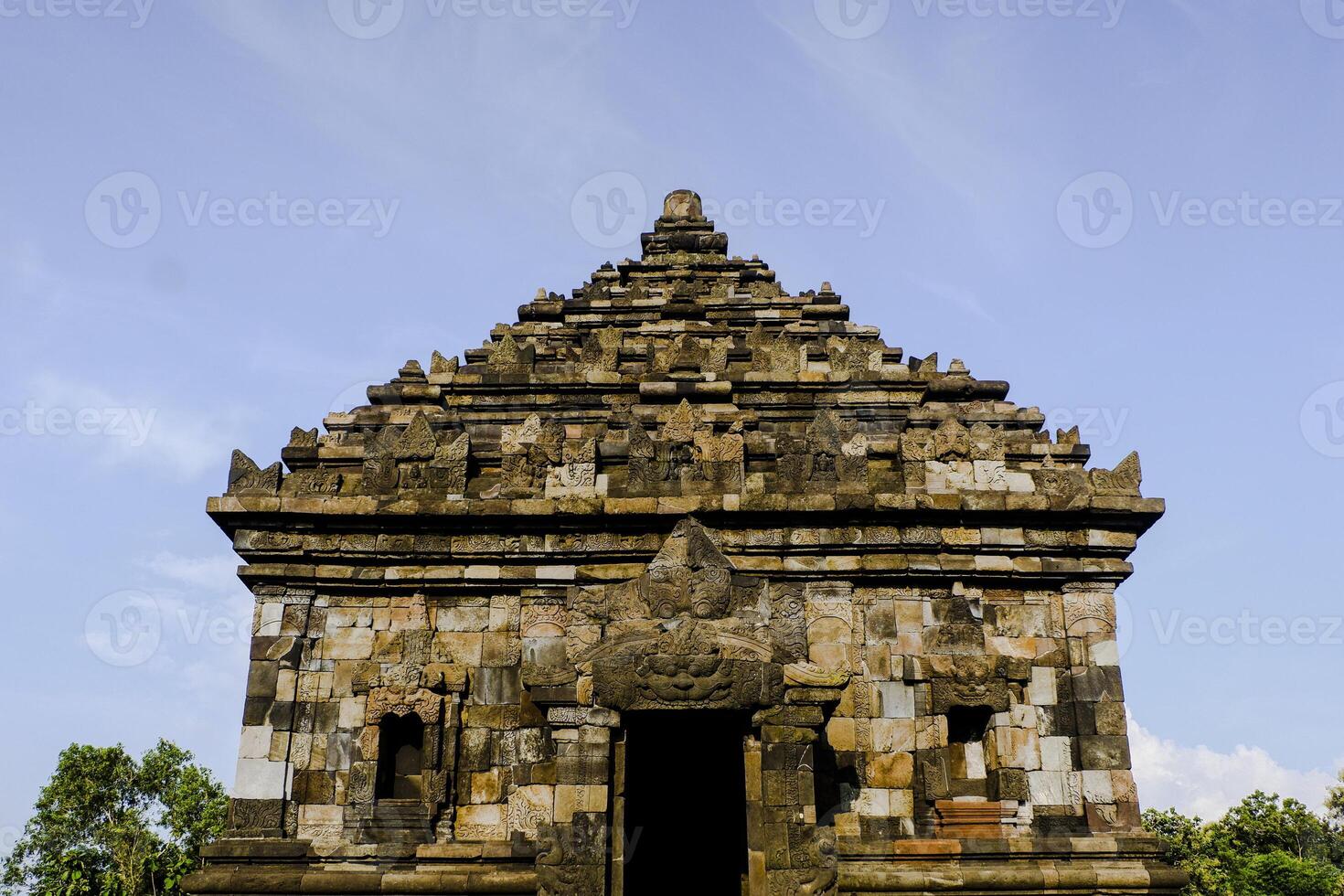 ancient temple in archaeological site in Indonesia photo