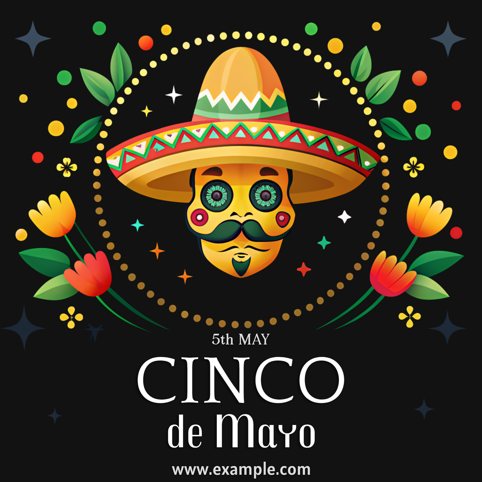 A man wearing a sombrero and a mustache is the main focus of the image psd